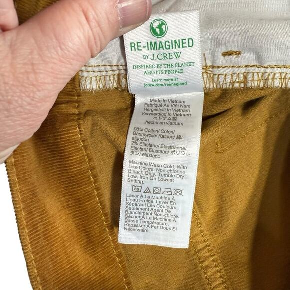 J. Crew Factory Corduroy full-length essential straight pant Brown 29 Academia - Picture 6 of 10